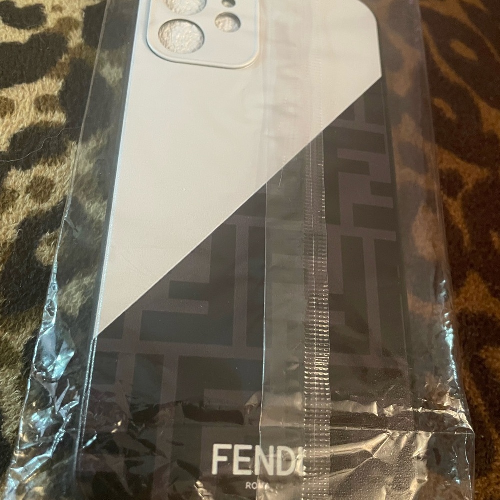 New Fendi Black and White Geometric Phone Case for iPhone 12 - Picture 2 of 2